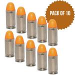 ST Action Pro Pack Of 10 Inert .45 ACP Automatic Colt Pistol Orange Safety Trainer Cartridge Dummy Ammunition Ammo Shell Rounds with Nickel Case