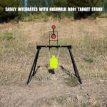 Highwild 3/8 Inch Thick Double Spinner Shooting Targets - Auto Reset Steel Target - for Centerfire Handguns Up to .44 Magnum