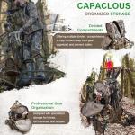 YVLEEN Hunting Backpack, Waterproof Camo Hunting Packs for Men, Durable Large Capacity Hunting Day Pack for Rifle Bow Gun