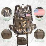 YVLEEN Hunting Backpack, Waterproof Camo Hunting Packs for Men, Durable Large Capacity Hunting Day Pack for Rifle Bow Gun