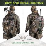 YVLEEN Hunting Backpack, Waterproof Camo Hunting Packs for Men, Durable Large Capacity Hunting Day Pack for Rifle Bow Gun