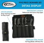 SZCO Full Tang Hunting Knives 5 Pcs - Camping Knife with Pakkawood Handle & Stainless Steel Blade with Sheath - Bowie Knife for Camping & Outdoor Uses for Men