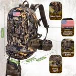 YVLEEN Hunting Backpack, Durable Camo Hunting Packs for Men, Large Capacity Hunting Day Pack for Rifle Bow Gun