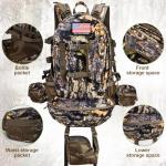 YVLEEN Hunting Backpack, Durable Camo Hunting Packs for Men, Large Capacity Hunting Day Pack for Rifle Bow Gun