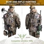 YVLEEN Hunting Backpack, Durable Camo Hunting Packs for Men, Large Capacity Hunting Day Pack for Rifle Bow Gun