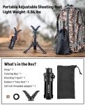 MidTen Portable Shooting Rest Tripod Rifle Stand for Range - Lightweight Bench Rest with 360 Rotate V Yoke Holder (7.5-15'')