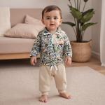 Mieeyali Toddler Kids Hunting Clothes Mallard Duck Half Zip Sweatshirt Camo Country Shirt Pants Set Fall Winter Outfits (Army Green Duck, 2-3T)