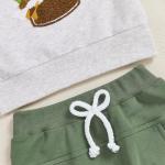 CIYCUIT Baby Boy Outfits Hunting Embroidered Sweatshirt Pants Set Fall Winter Clothes Dog 12-18 Months