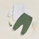 CIYCUIT Baby Boy Outfits Hunting Embroidered Sweatshirt Pants Set Fall Winter Clothes Dog 12-18 Months