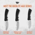 Buck Knives 685 Large BuckLite Max II Hunting Knife, 4" Fixed Blade, Dynaflex Rubber Handle, 420HC Stainless Steel Drop Point Blade, Sheath Included, Knife Made in the USA, 4.7 oz