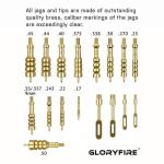 GLORYFIRE Gun Cleaning Kit Universal for Guns, Gun Brushes for Pistol, Handgun, Shotgun, Elite Brass Rods and Wire Rope, Hunting Gear Gun Accessories for Men (Brass Jags & Loops)