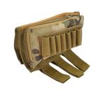 FARMSOLDIER Rifle Stock Pack, Cheek Pad Buttstock Ammo Holder Pouch,Tactical Buttstock Shotgun Rifle Shell Holder Cheek Rest Pouch Multi-camo