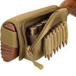 FARMSOLDIER Rifle Stock Pack, Cheek Pad Buttstock Ammo Holder Pouch,Tactical Buttstock Shotgun Rifle Shell Holder Cheek Rest Pouch Multi-camo