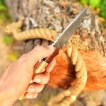 POLO CRAFT Custom Handmade Fixed Blade Hunting Knife - 9 Inch hand Forged Full Tang Knives For Hunting, Outdoor Camping, Hiking, Fishing, Bushcraft Knives With Leather Sheath. (Predator Hunter Knife)