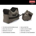 Birchwood Casey Gun Rest Filled | Durable Water-Resistant Front & Rear Shooting Bags with Inert Poly Bead Fill, Non-Slip Bottom & Suede Leather Topper
