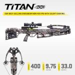 TenPoint Titan 400 Crossbow, Vektra - 400 FPS - Includes Pro-View 400 Scope, ACUdraw Silent Cocking Device & Three Pro Elite 400 Carbon Arrows
