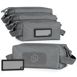 Savior Equipment Loose Sacs 4-Pack Tactical Ammo Pouch Firearm Ammunition Carrier Bag, ID Patches Included, Gray
