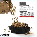 Savior Equipment Loose Sacs 4-Pack Tactical Ammo Pouch Firearm Ammunition Carrier Bag, ID Patches Included, Gray