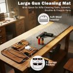 Portable Waxed Canvas Gun Cleaning Mat with Handle