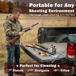 Portable Waxed Canvas Gun Cleaning Mat with Handle