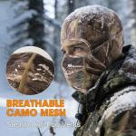 WTACTFUL Camo Face Mask for Men Windproof Camouflage Balaclava Hunting Face Cover Winter Fleece Warm Thermal for Cold Weather Skiing Snowboarding Motorcycle Cycling 2 Pack