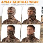 WTACTFUL Camo Face Mask for Men Windproof Camouflage Balaclava Hunting Face Cover Winter Fleece Warm Thermal for Cold Weather Skiing Snowboarding Motorcycle Cycling 2 Pack