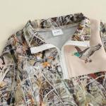 Mieeyali Toddler Kids Hunting Clothes Mallard Duck Half Zip Sweatshirt Camo Country Shirt Pants Set Fall Winter Outfits (Army Green Duck, 6-12 Months)
