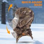 WTACTFUL Camo Face Mask for Men Windproof Camouflage Balaclava Hunting Face Cover Winter Fleece Warm Thermal for Cold Weather Skiing Snowboarding Motorcycle Cycling 2 Pack