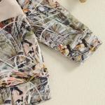 Mieeyali Toddler Kids Hunting Clothes Mallard Duck Half Zip Sweatshirt Camo Country Shirt Pants Set Fall Winter Outfits (Army Green Duck, 6-12 Months)