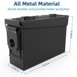 PATRON 30 Cal Ammo Can Metal 9mm Ammo Box Storage Crate Case for Shotgun Bullet Rifle Nerf Ammunition Waterproof Case-Gard Organizer for Men,Gift Boxes for Dad Husband Father (Black)