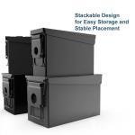 PATRON 30 Cal Ammo Can Metal 9mm Ammo Box Storage Crate Case for Shotgun Bullet Rifle Nerf Ammunition Waterproof Case-Gard Organizer for Men,Gift Boxes for Dad Husband Father (Black)