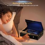 ONNAIS Iron PRO Biometric Fingerprint Gun Safe for Handgun: Swift Entry Gun Lock Box Featuring with Interior Light and Emergency Power Supply: Pistol Safe for Home, Bedside, Nightstand, and Car