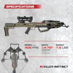 Killer Instinct Lethal 405HD Crossbow Kit with Redesigned Stock and Anti-Dry Fire Safety Feature