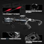 Barnett - Demun Storm Handheld Crossbow - 300 FPS Compact Bow w/SwitchLok Riser, Break-Action Cocking & Red/Green Dot Sight - Includes D-TAC Stock & Tactical Foregrip