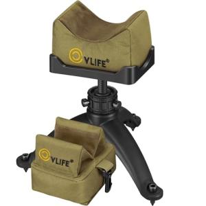 CVLIFE Shooting Rest Tripod Gun Rifle Rest with Front and Rear Bench Rest Bags Height Adjustment for Range Shooting Hunting and Outdoor