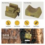 CVLIFE Shooting Rest Tripod Gun Rifle Rest with Front and Rear Bench Rest Bags Height Adjustment for Range Shooting Hunting and Outdoor