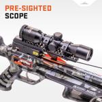 TenPoint Wicked Ridge Commander M1 Lightweight and Compact Profile Crossbow with Rope-Sled and Fully Coated 4X Multi-Line Scope (Peak Camo)