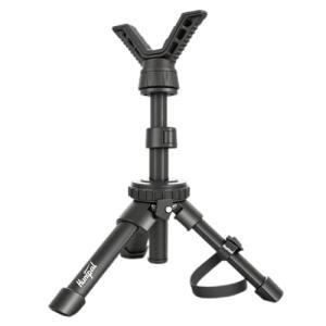 HUNTPAL Rfie Rest Bench Stand Shooting Stick Tripod Gun Rest for Range Table Shooting Target Practice, Portable Adjustable Height Compact Aluminum Construction Shooting Support