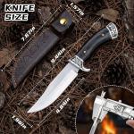 KnifZanthic Camping Fixed Blade Knife with Sheath-Outdoor Hunting Knife-Camping Bushcraft Knife with colorwood Handle-Outdoor Gear Christmas Gift for Men and Women