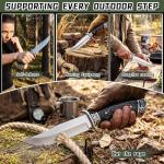 KnifZanthic Camping Fixed Blade Knife with Sheath-Outdoor Hunting Knife-Camping Bushcraft Knife with colorwood Handle-Outdoor Gear Christmas Gift for Men and Women