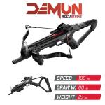 Barnett Demun Accu Strike Mini Crossbow - Compact Break Action Pistol Crossbow with Flip Down Foregrip, Fiber Optic Sights, 7 Inch Bolts, 5 Bolts Included, 190fps