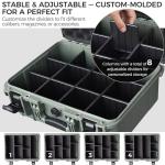 Waterproof Lockable Ammo Storage Box – Heavy Duty Ammo Organizer Case with 8 Adjustable Dividers for Handgun, Rifle & Shotgun Ammo, Secure Bullet Storage Crate Keeps Ammunition Safe & Organized