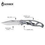 Gerber Gear Paraframe Mini Pocket Knife, 2.2" Fine Edge Small EDC Folding Knife with Safety Lock for Everyday Carry, Gifts for Men, Stainless Steel