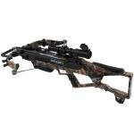 Excalibur REV X Accurate Lightweight Quiet CeaseFire Archery Hunting Crossbow - Scope, Scope Rings, 4 Proflight Arrows with 100Gr Field Points, Rebolts Quiver Included