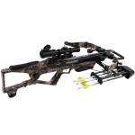 Excalibur REV X Accurate Lightweight Quiet CeaseFire Archery Hunting Crossbow - Scope, Scope Rings, 4 Proflight Arrows with 100Gr Field Points, Rebolts Quiver Included