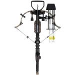 Excalibur REV X Accurate Lightweight Quiet CeaseFire Archery Hunting Crossbow - Scope, Scope Rings, 4 Proflight Arrows with 100Gr Field Points, Rebolts Quiver Included