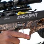 Excalibur REV X Accurate Lightweight Quiet CeaseFire Archery Hunting Crossbow - Scope, Scope Rings, 4 Proflight Arrows with 100Gr Field Points, Rebolts Quiver Included