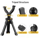 CVLIFE Shooting Rest Tripod Adjustable Height Shooting Tripod 6.3″or 7.9″, 360 Degree Rotation V Yoke Rifle Stand, Portable Aluminum Design for Target Shooting, Hunting and Outdoor Activities