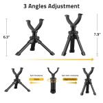 CVLIFE Shooting Rest Tripod Adjustable Height Shooting Tripod 6.3″or 7.9″, 360 Degree Rotation V Yoke Rifle Stand, Portable Aluminum Design for Target Shooting, Hunting and Outdoor Activities