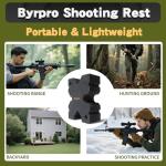 Byrpro X-Block Shooting Rest Multiple Sizes, Precision-Enhancing Rifle Rest, Recoil Reduction, Lightweight Shooting Block